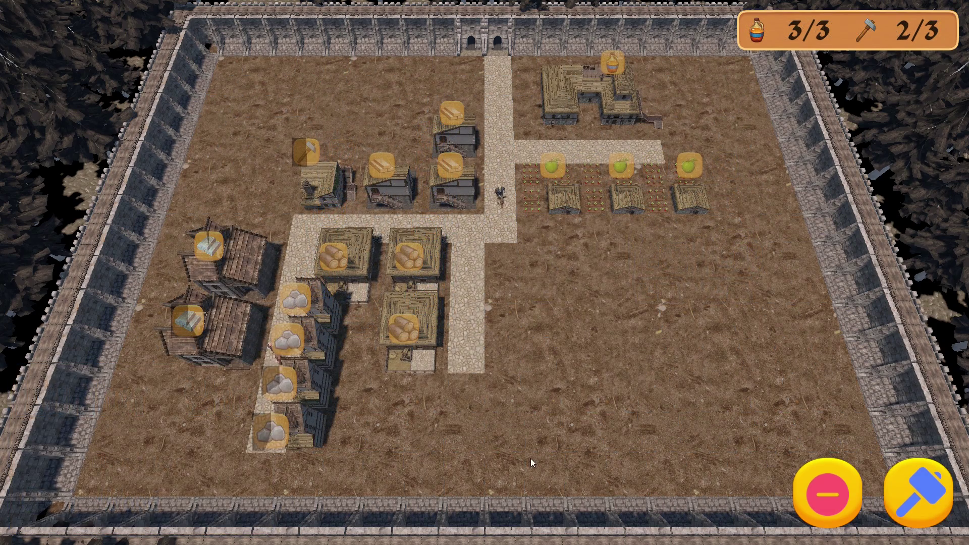 Top-down production and road network in Gate of Tribute